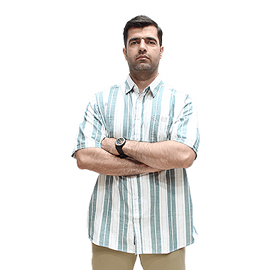 پیراهن کنفی سایز بزرگ مردانه کد محصولfgl3301